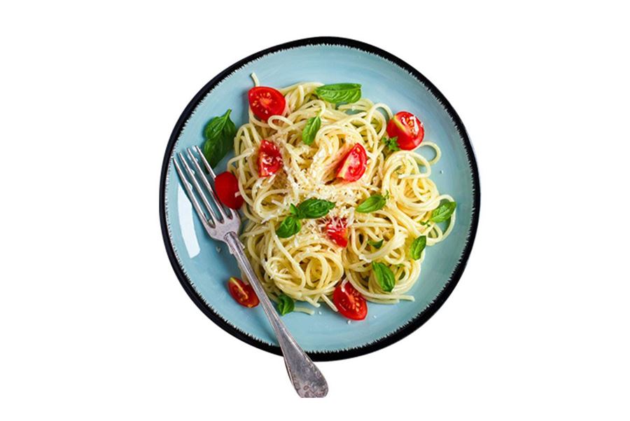 recipe image Espaghetti con tomate y albahaca